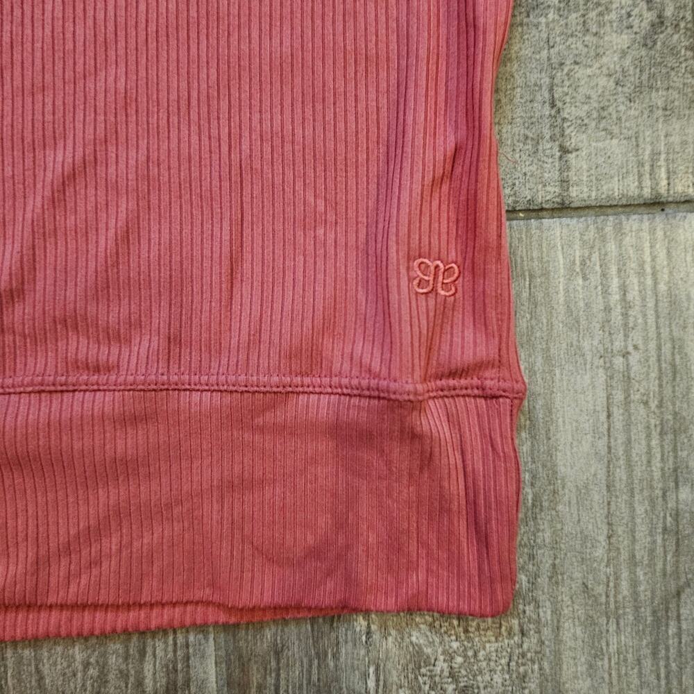 Albion Fit Serena Ribbed Top Size L Long Sleeve Crewneck Lounge Athleisure - Picture 5 of 10